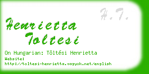 henrietta toltesi business card