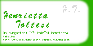 henrietta toltesi business card